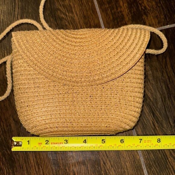 AKTUDY Woven Straw Crossbody Bag – Boho Raffia Summer Purse with XL handle - Picture 9 of 10